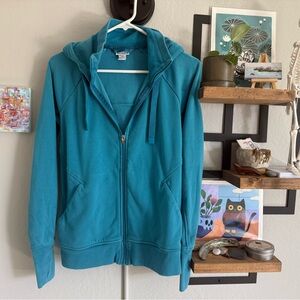 Athleta Teal Zip-Up Hoodie